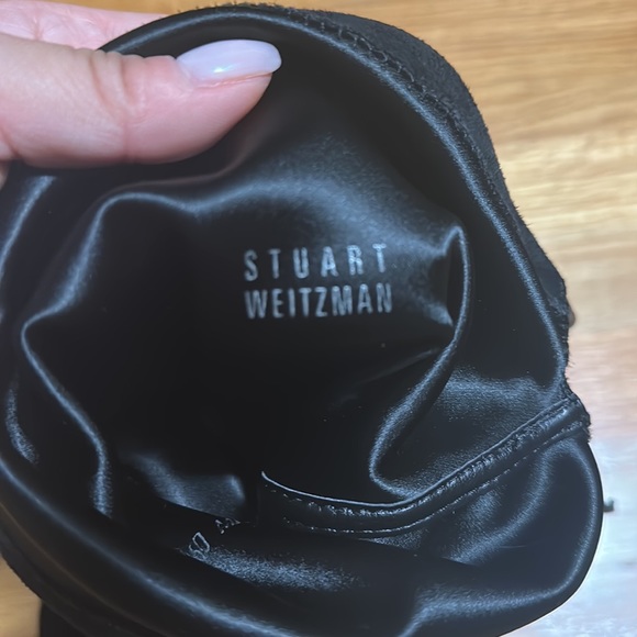 Worn 1x - ‘Highland’ Stretch OTK Boots - Black Suede - Picture 5 of 6